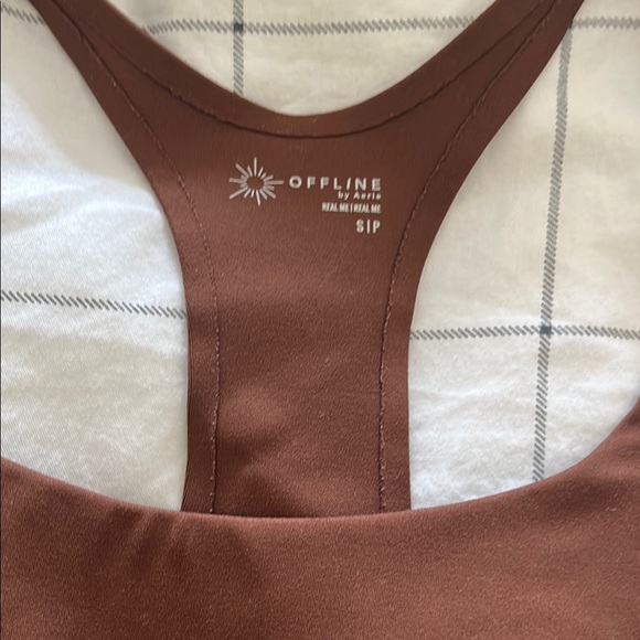Aerie Brown Sports Bra/legging set - Picture 2 of 3